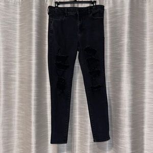 American Eagle Black Ripped Jeans
